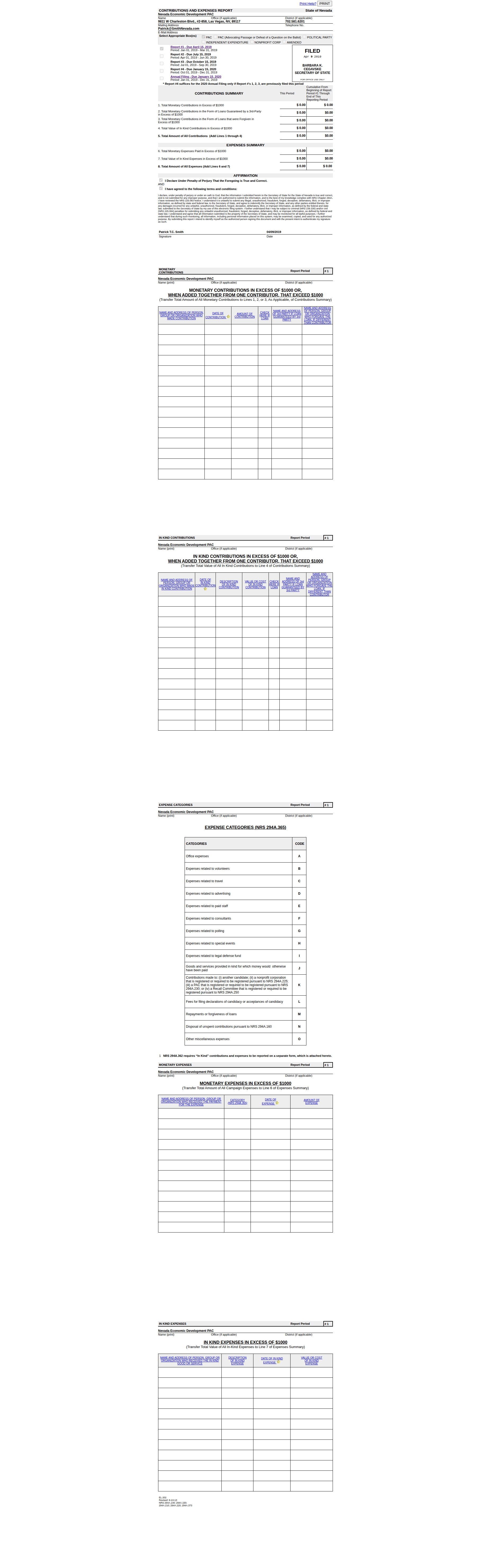 NEDPAC NVSOS filing - April 9, 2019