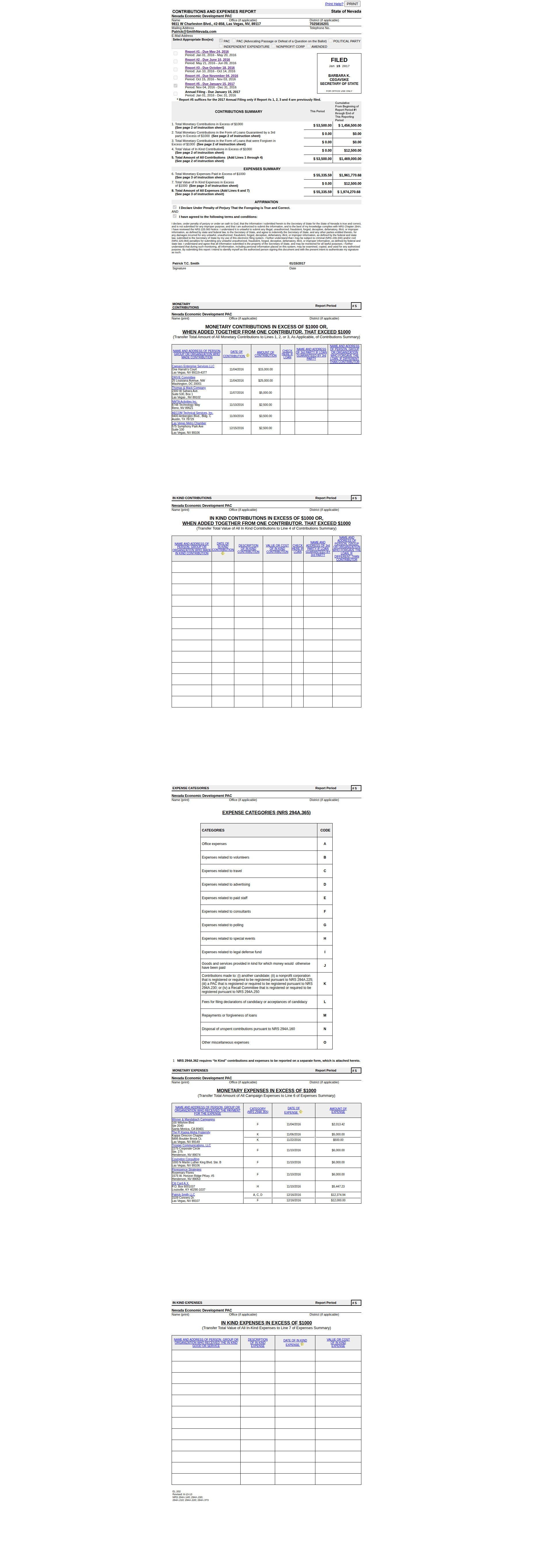 NEDPAC NVSOS filing - January 15, 2017
