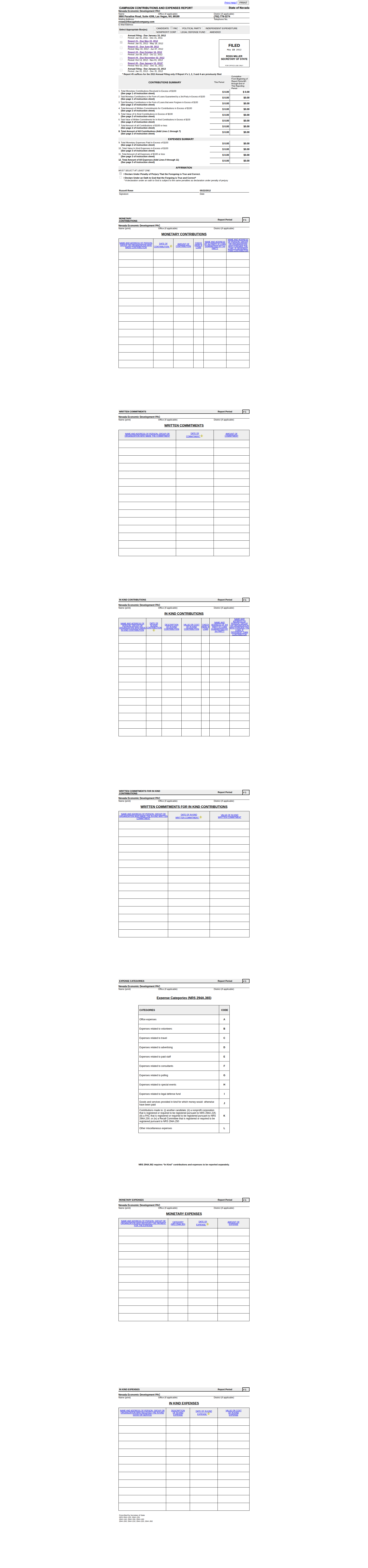 NEDPAC NVSOS filing - May 22, 2012